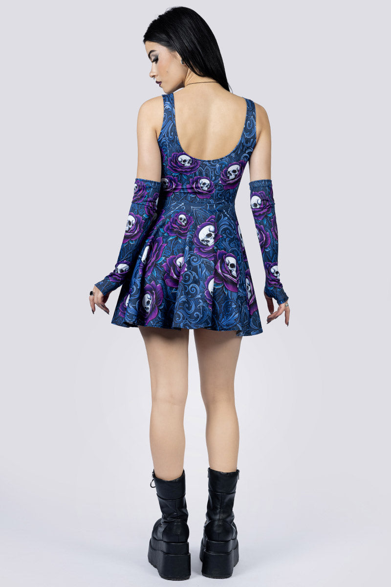 Funeral Romance Skater Dress Back Goth Fashion