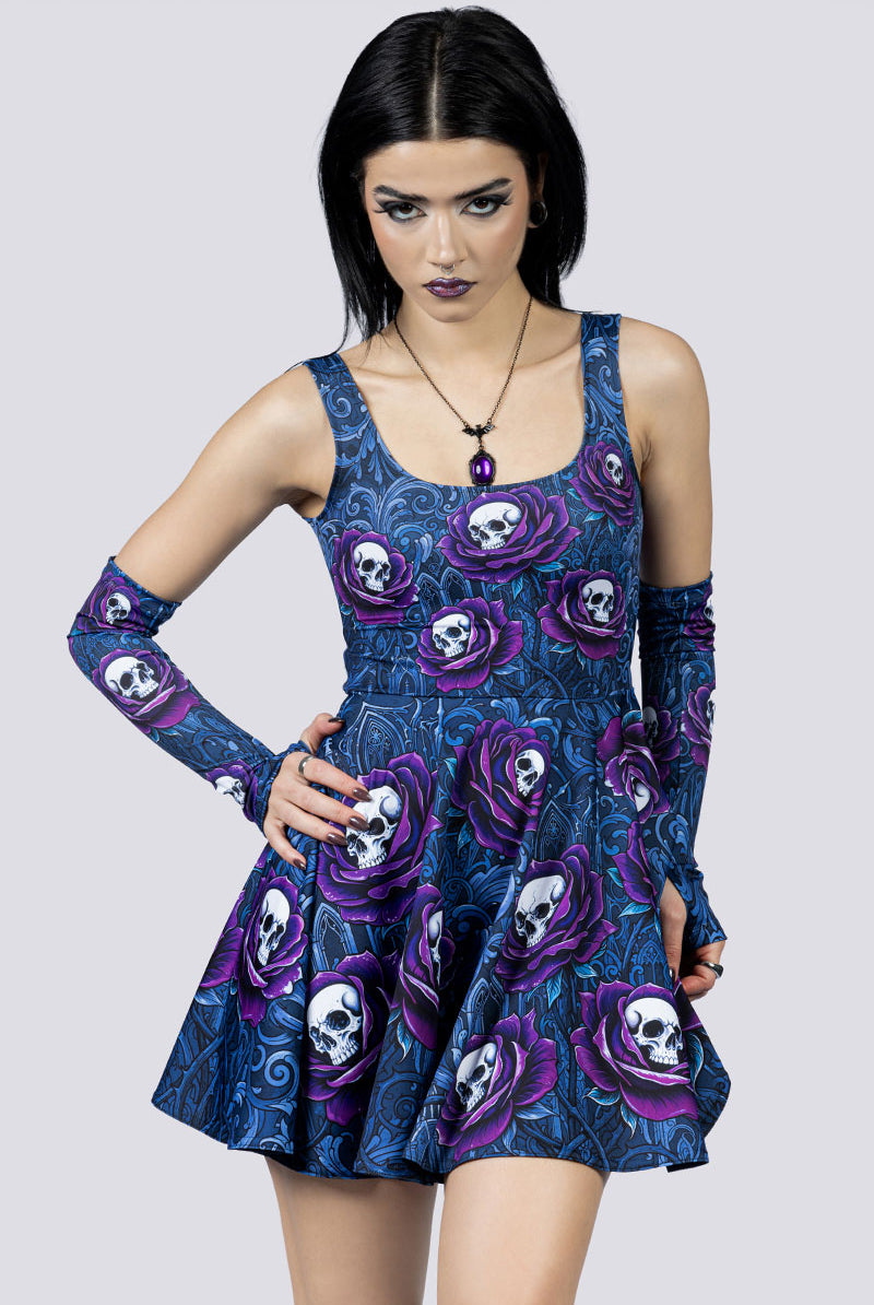 Funeral Romance Skater Dress Close Up Goth Wear