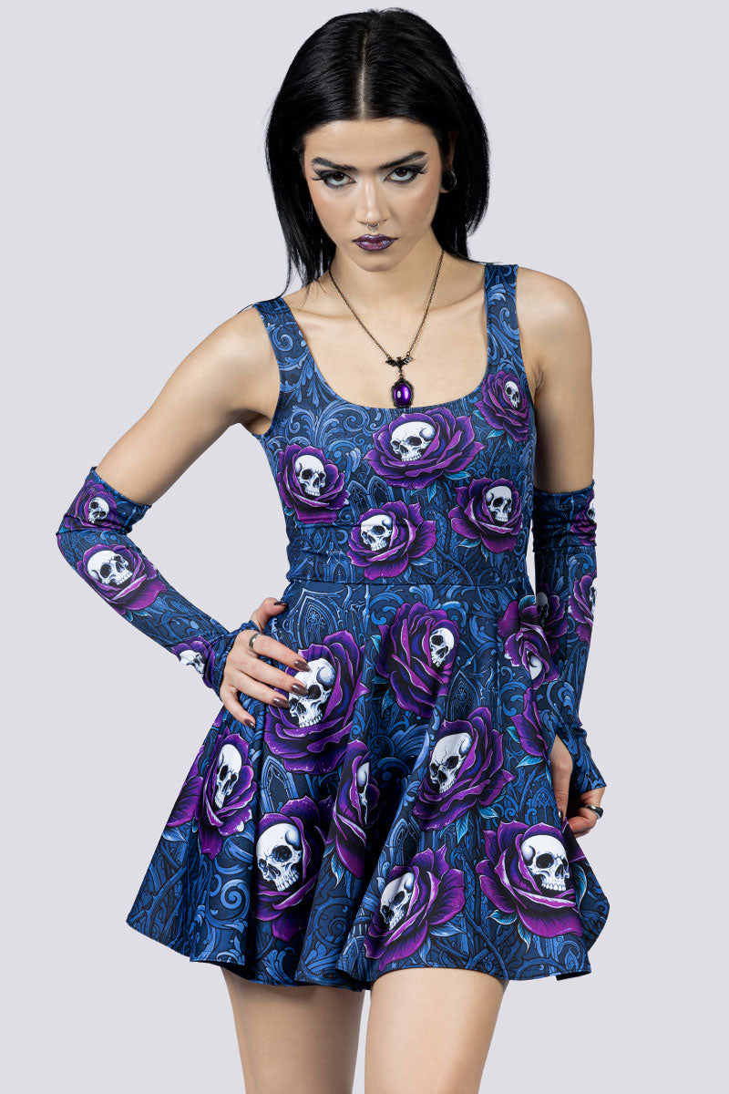 Funeral Romance Skater Dress Close Up Goth Wear