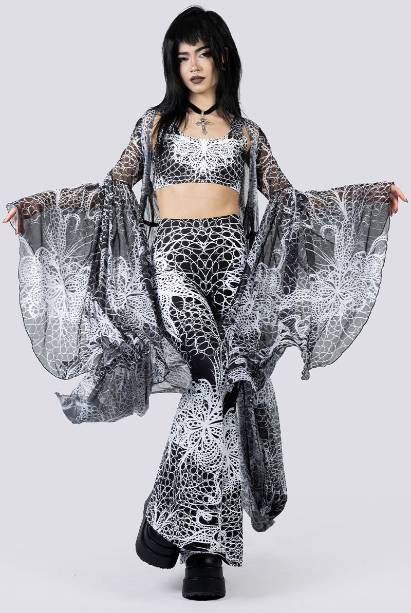 Ghostlace Flare Pants Full Body Goth Wear