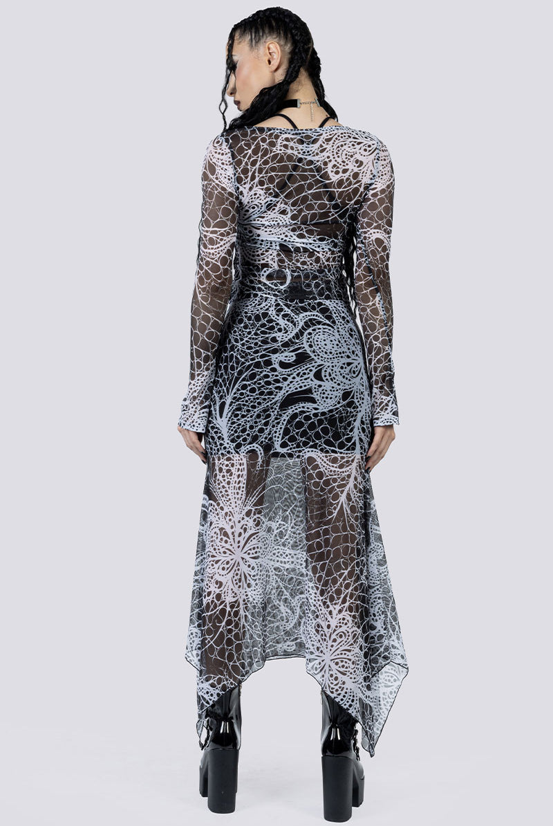 Ghostlace Maxi Skirt Set Back Goth Wear