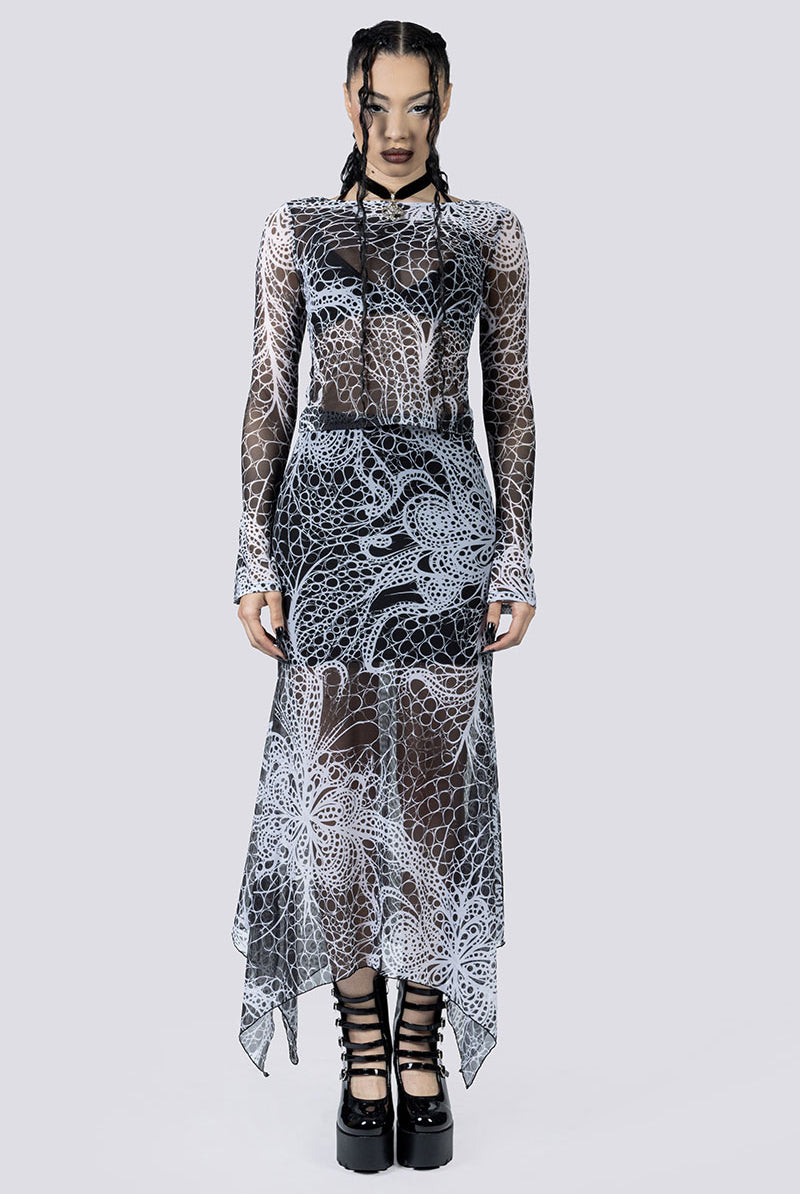 Ghostlace Maxi Skirt Set Front Gothic Outfits