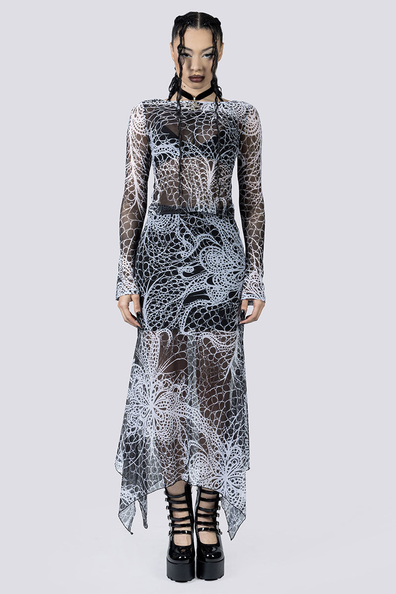 Ghostlace Maxi Skirt Set Front Gothic Outfits