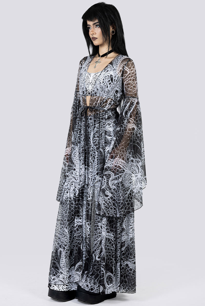 Ghostlace Sheer Duster Side Goth Wear