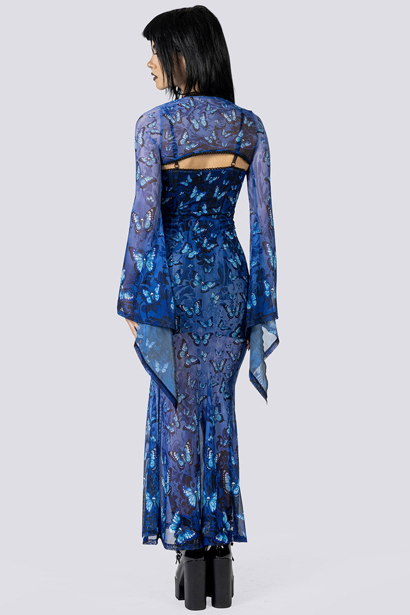 Ghost Botanica Mesh Long Sleeve Dress