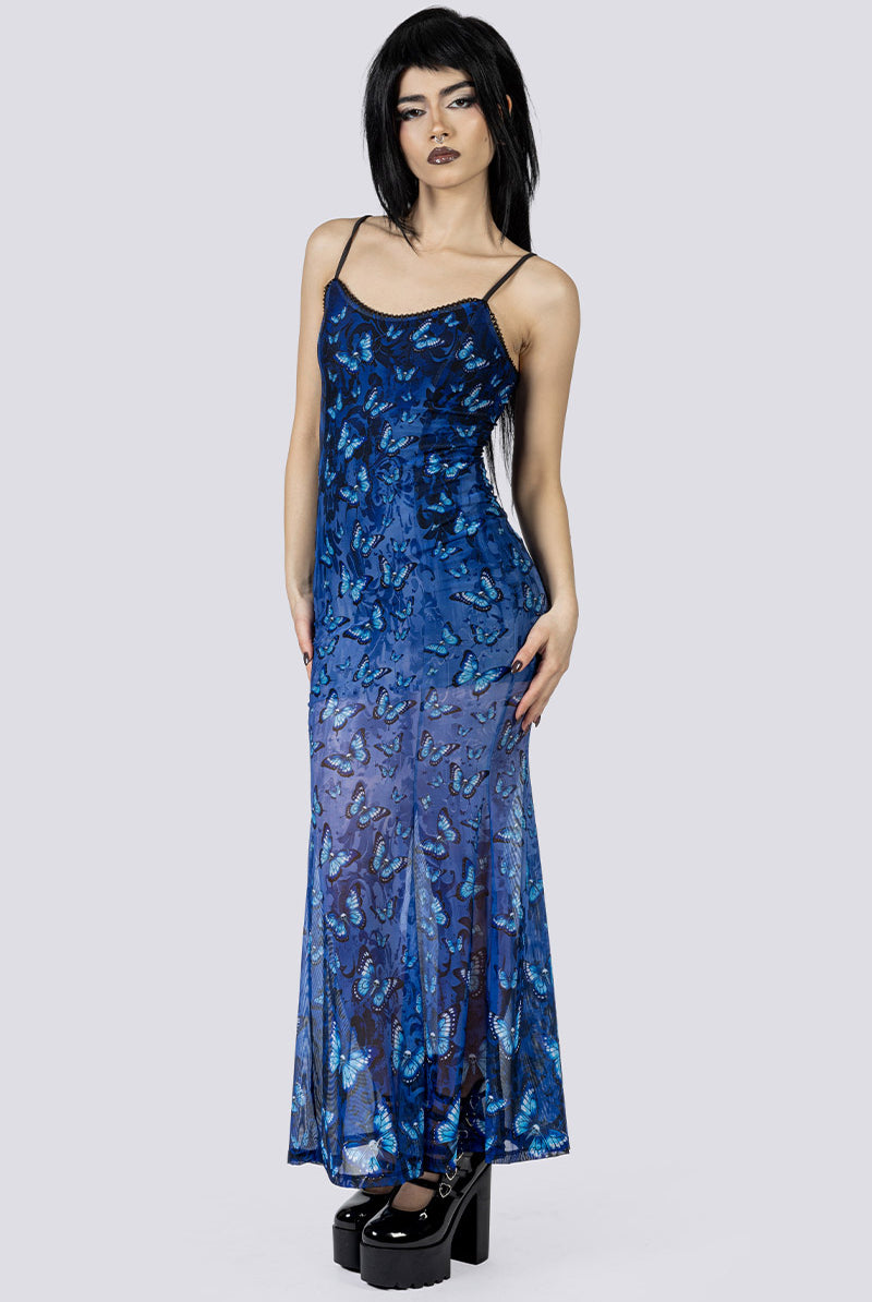 Ghostwing Bride Mesh Maxi Dress Front Gothic Clothing