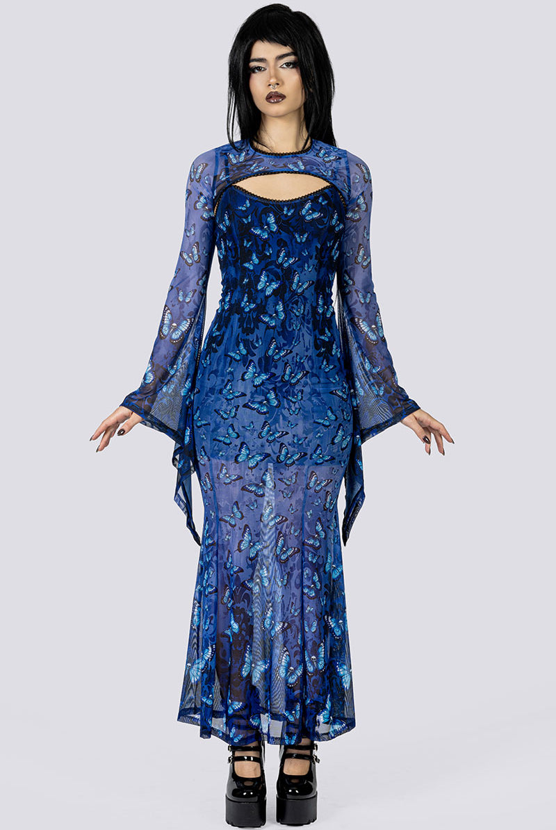 Ghostwing Bride Mesh Maxi Dress Full Body Gothic Outfits