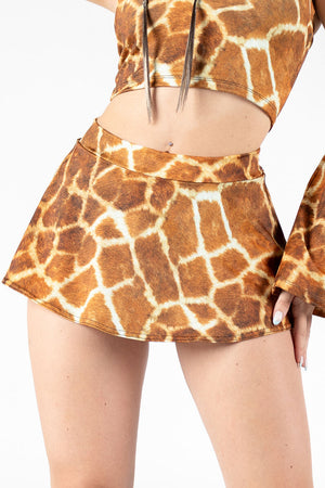 Giraffe Rave Mini Skirt Set Close View