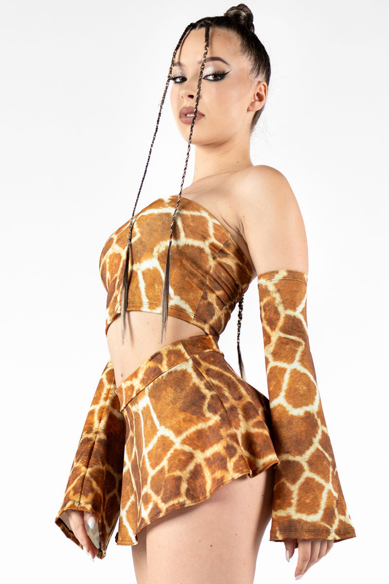 Giraffe Rave Mini Skirt Side View