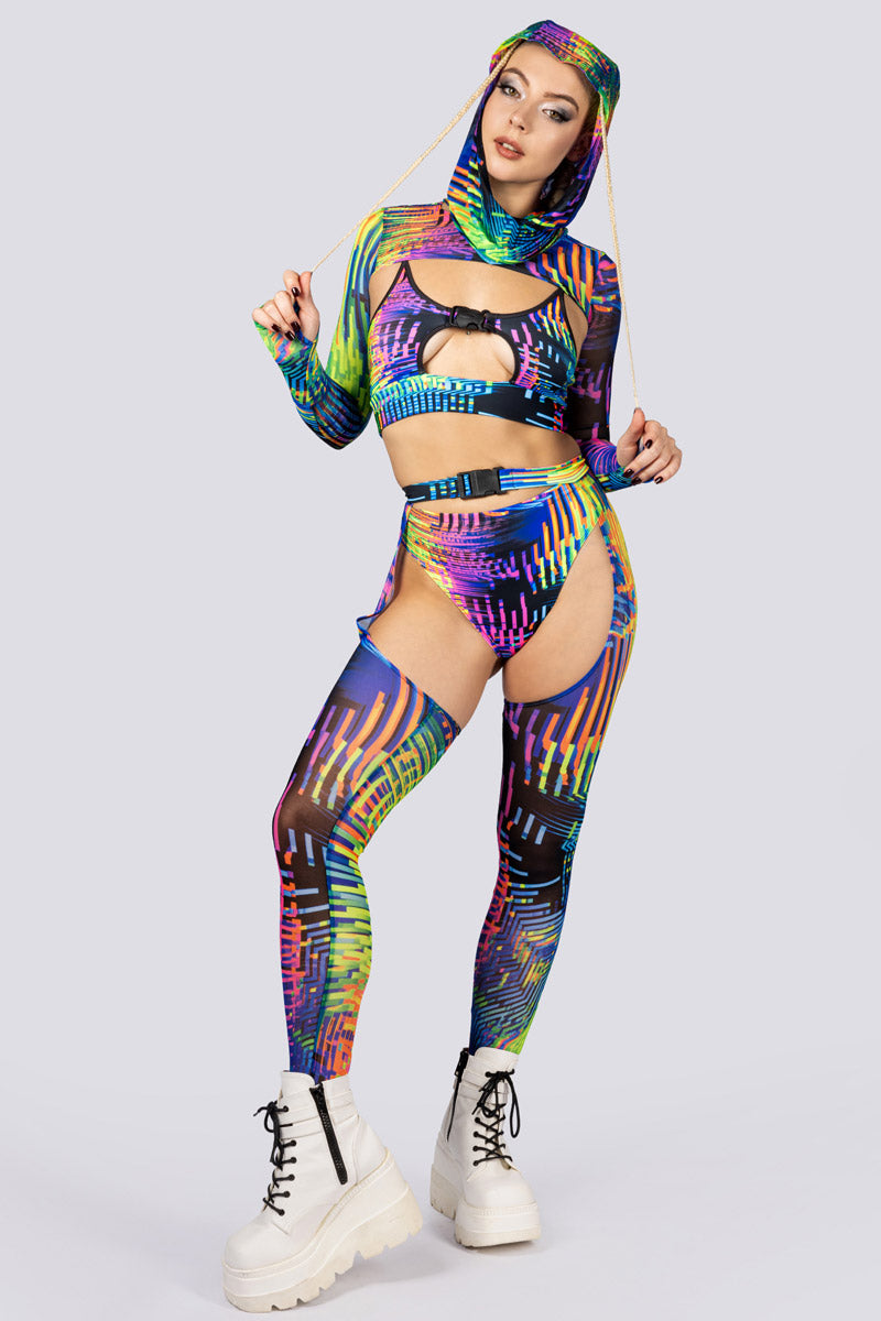 Glitchin Chap Pants Set Full View