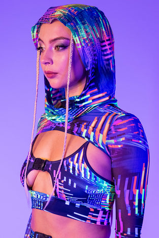 Glitchin Rave Hood Close UV View