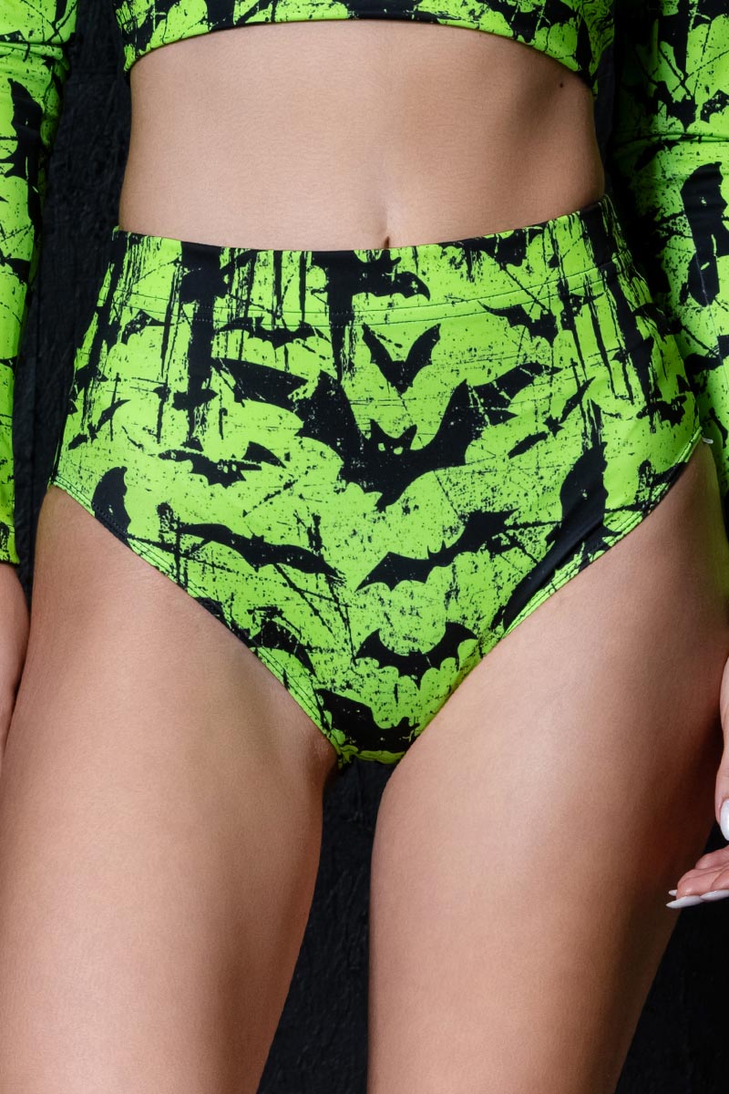 Glowing Bats Booty Shorts Close View