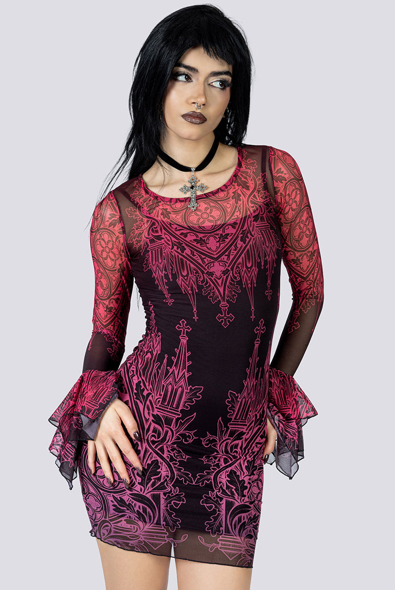 Goth Oath Mini Bodycon Dress