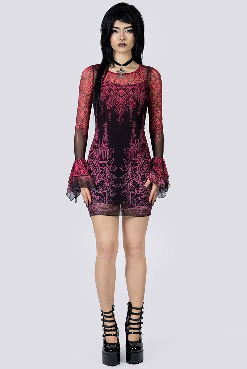 Goth Oath Mini Bodycon Dress