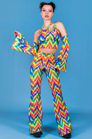 Groovy Rainbow Bell Bottoms Full View