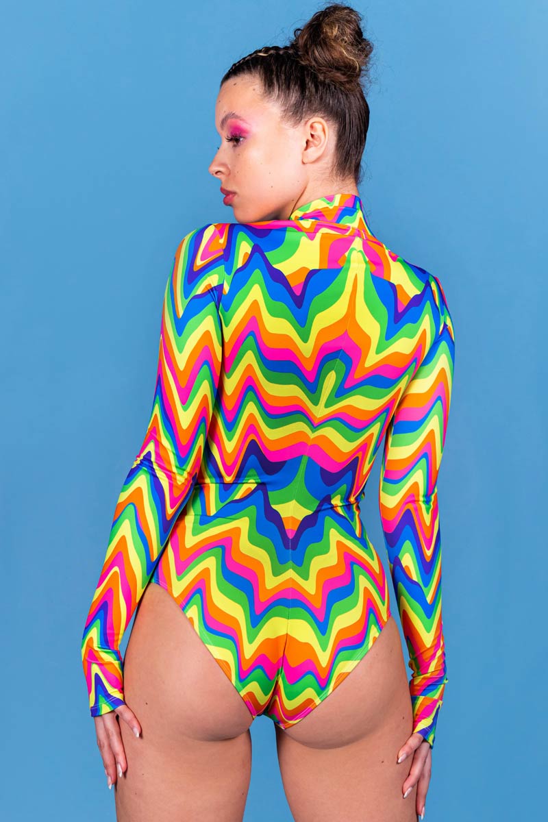 Cami Bodysuit- Rainbow Groove – Dubluv