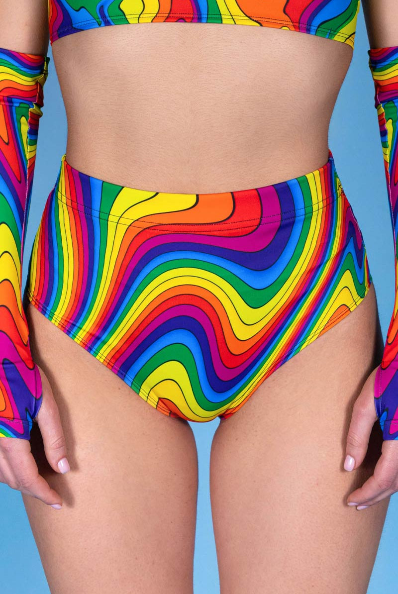 Groovy Unicorn Booty Shorts Set Close View