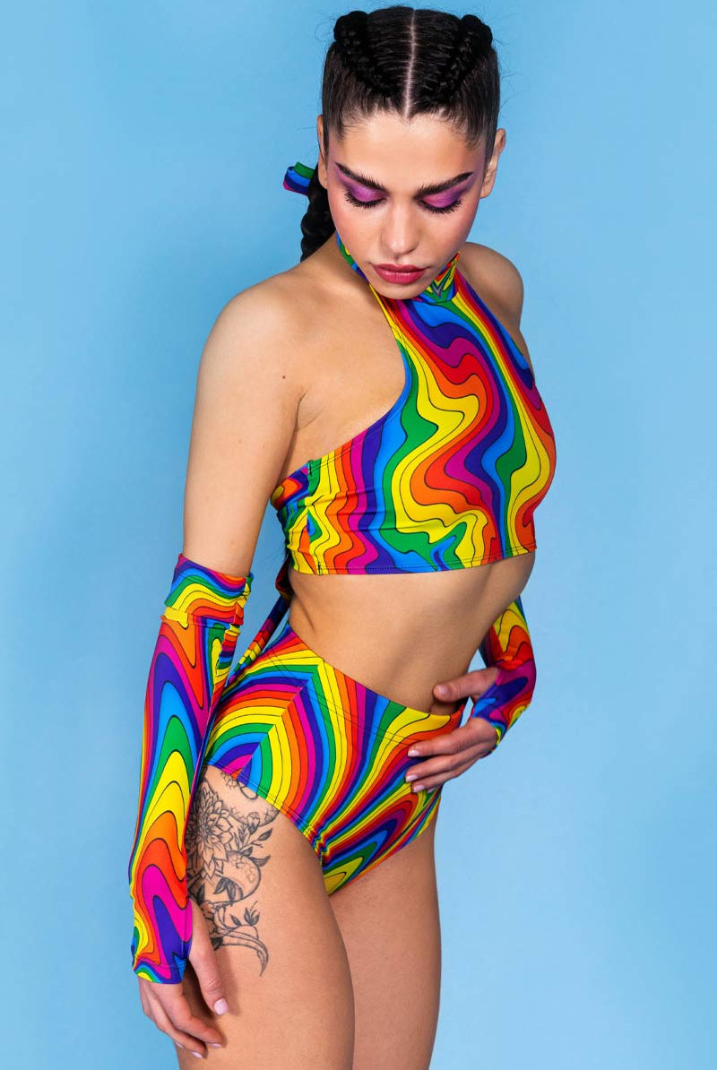 Groovy Unicorn Halter Neck Top Side View