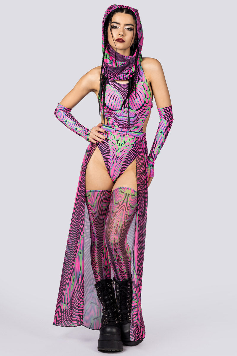 Hallucination High Cut Bodysuit | Devil Walking