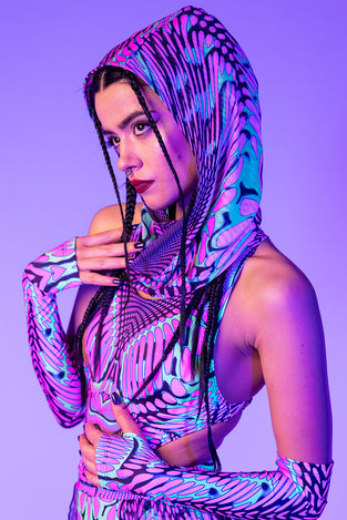 Hallucination Rave Hood Close View