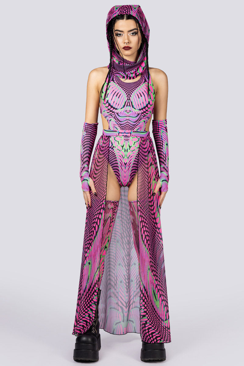 Hallucination Sheer Maxi Skirt Full View