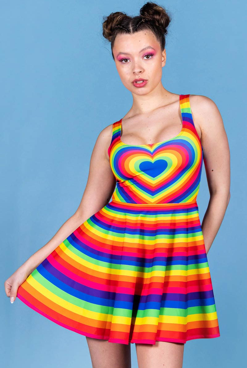 Heartbeat Skater Dress Front View