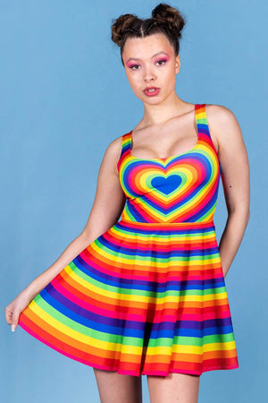 Heartbeat Skater Dress Front View