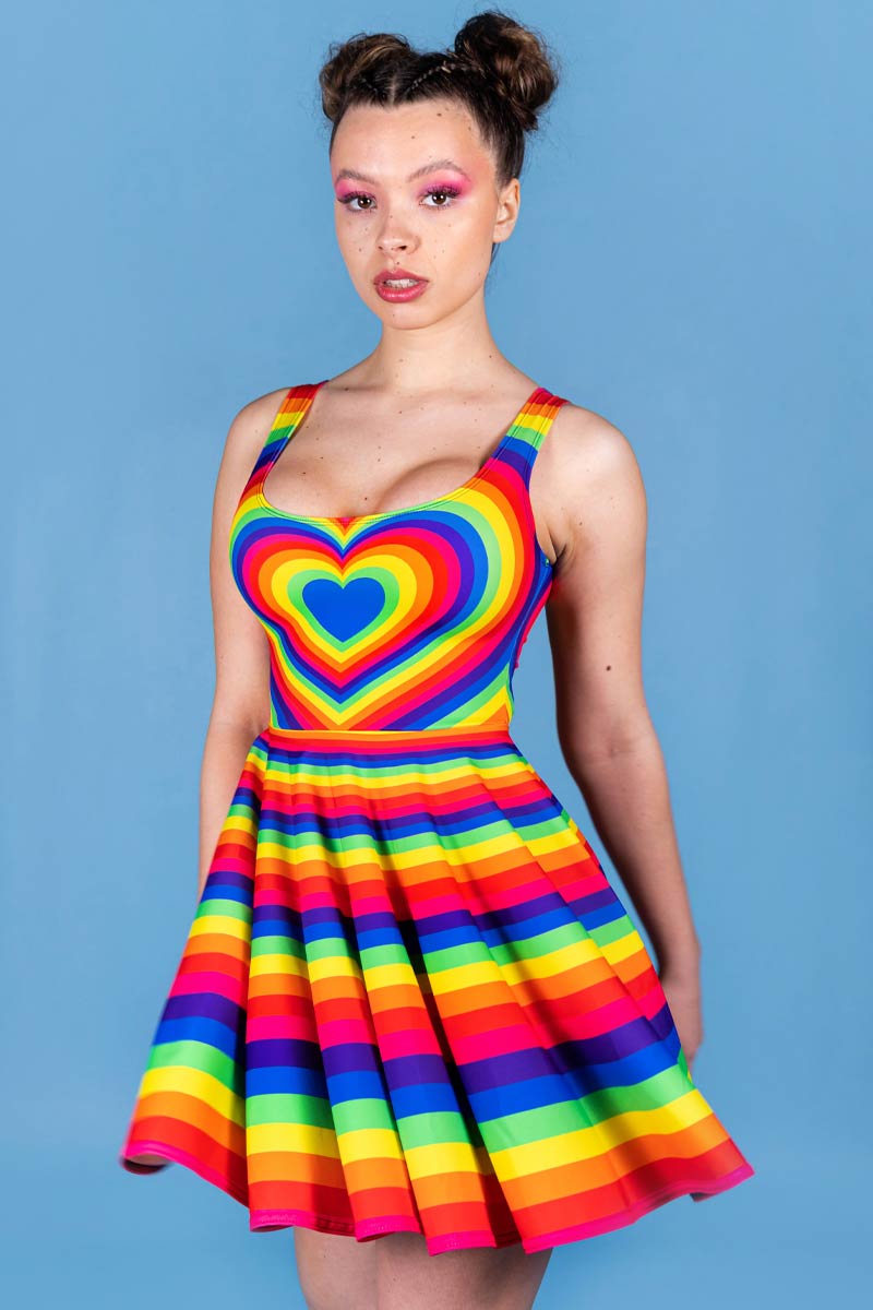 Heartbeat Skater Dress Close View