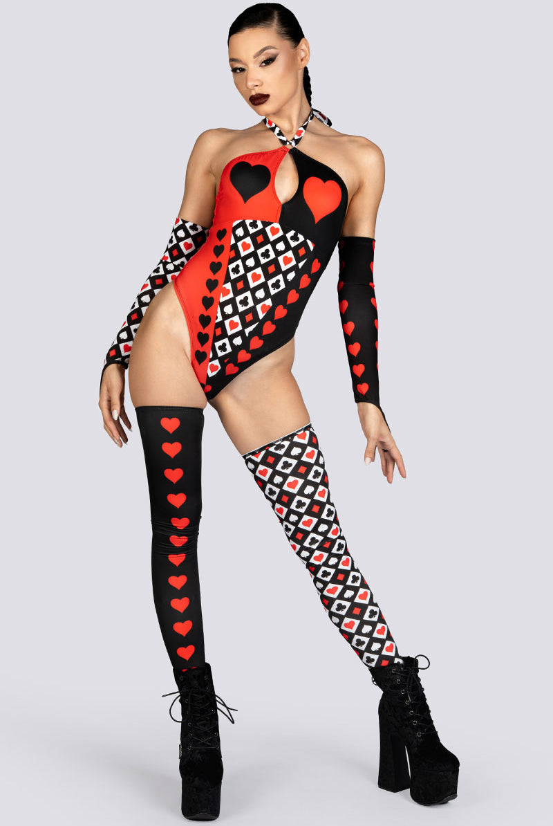 Heartless Queen Sheer Maxi Skirt Rave Halloween Wear