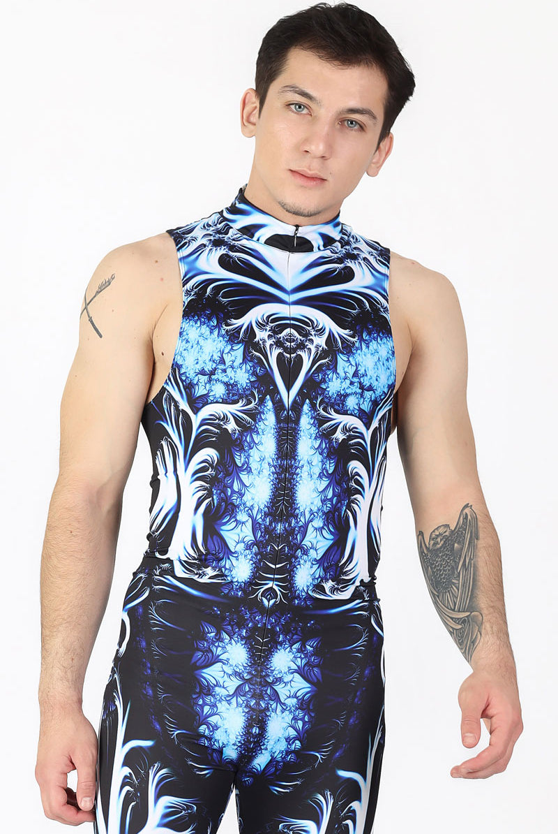 Ice King Sleeveless Costume for Men Close View