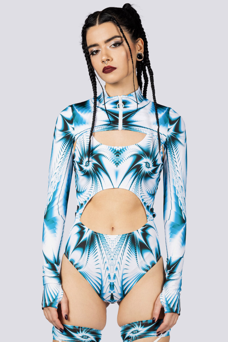 Ice Spice Shrug 2 Piece Bodysuit Close Front View