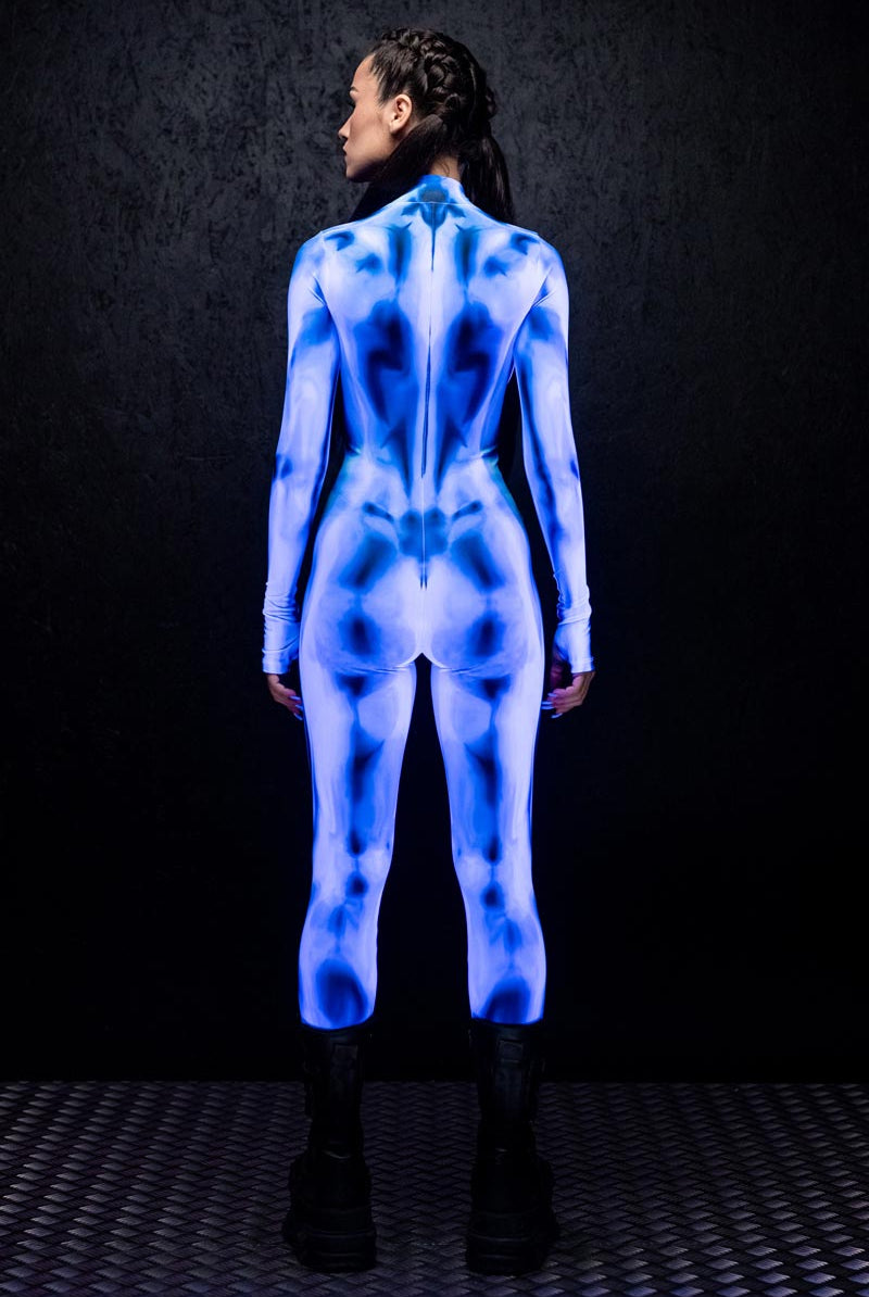 Sexy Icy Blue Printed Halloween Costume for Women | Devil Walking Sexy Icy Blue Printed Halloween Costume for Women | Devil Walking