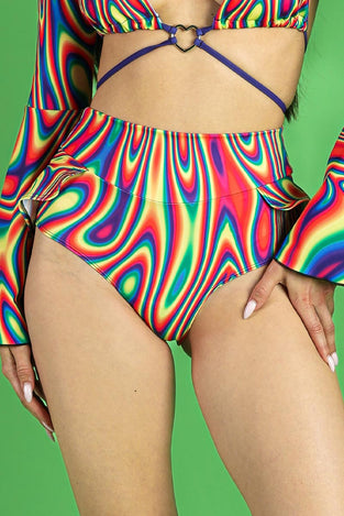 Infinite Passion Ruffle Booty Shorts Close View