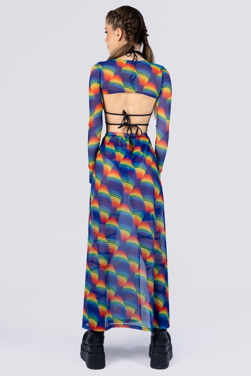floral shirred mesh dress socialite Reina Tiered Mesh Floral Maxi Dress – VICI