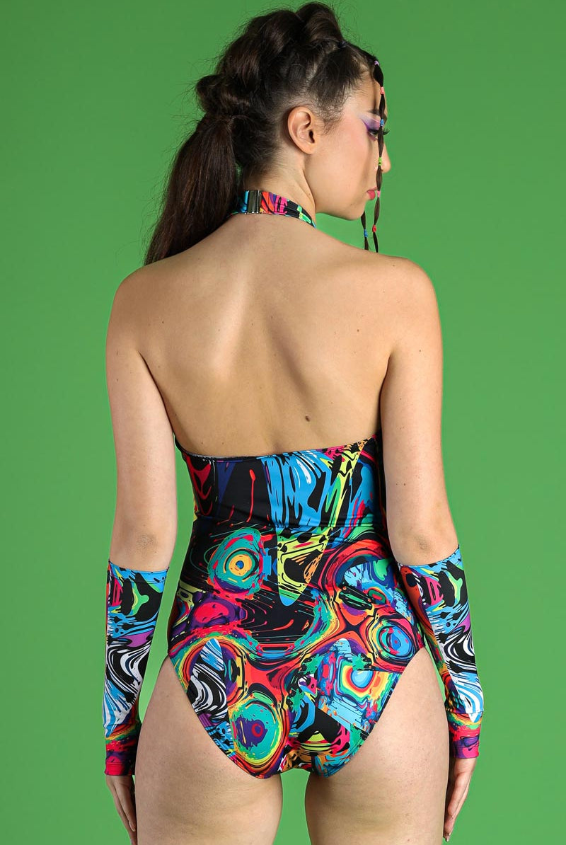 Inksplosion Cut Out Bodysuit Back View