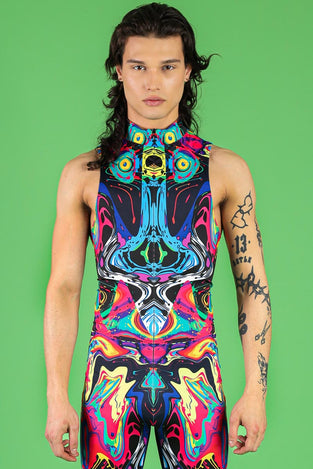 Inksplosion Sleeveless Costume for Men Close View
