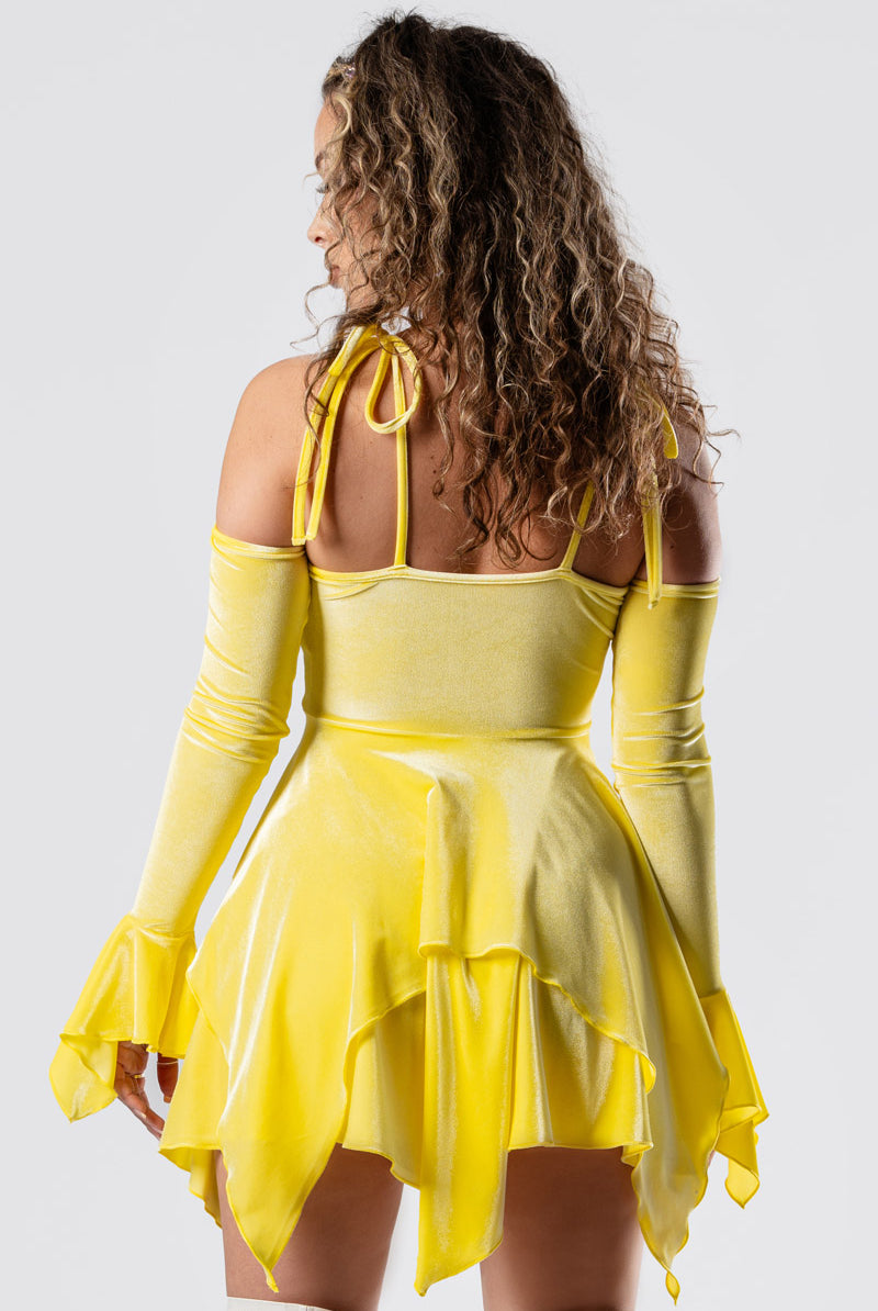 lemon-twist-fairy-dress-yellow-velvet-close-back-view