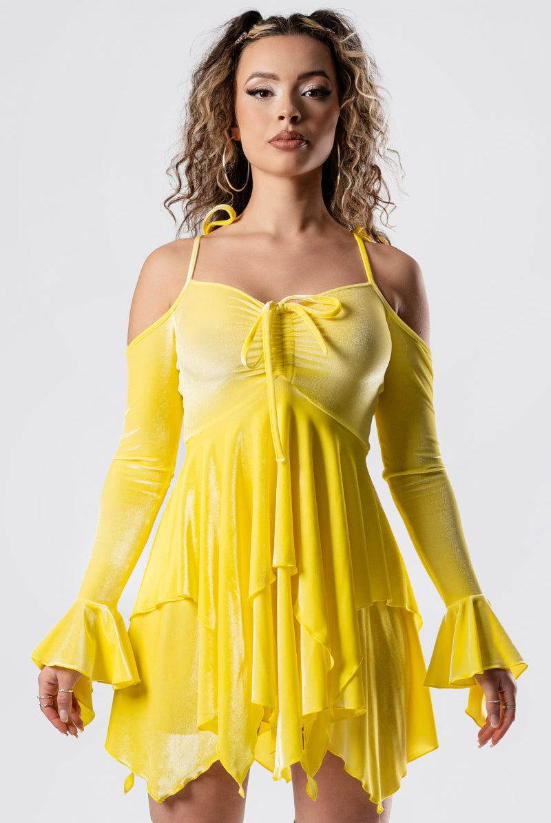 lemon-twist-fairy-dress-yellow-velvet-close-front-view