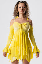 lemon-twist-fairy-dress-yellow-velvet-close-front-view