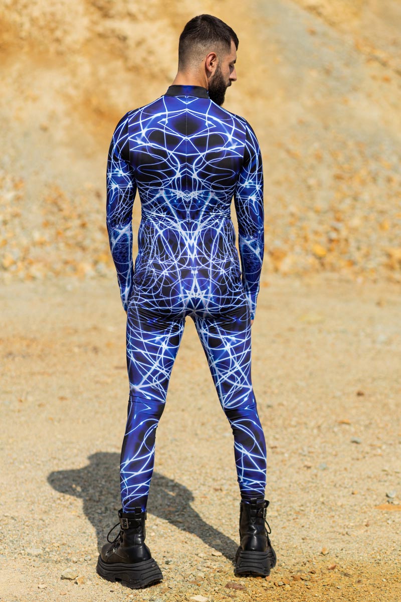 Lightning Men Costume Back View