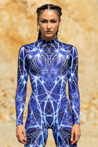 Rave Outfit Lightning Rave Costume Close View