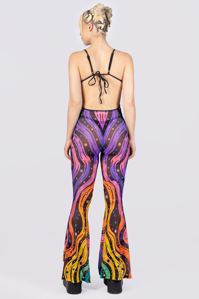 Rave Outfit Liquid Lust Open Back Jumpsuit Back View