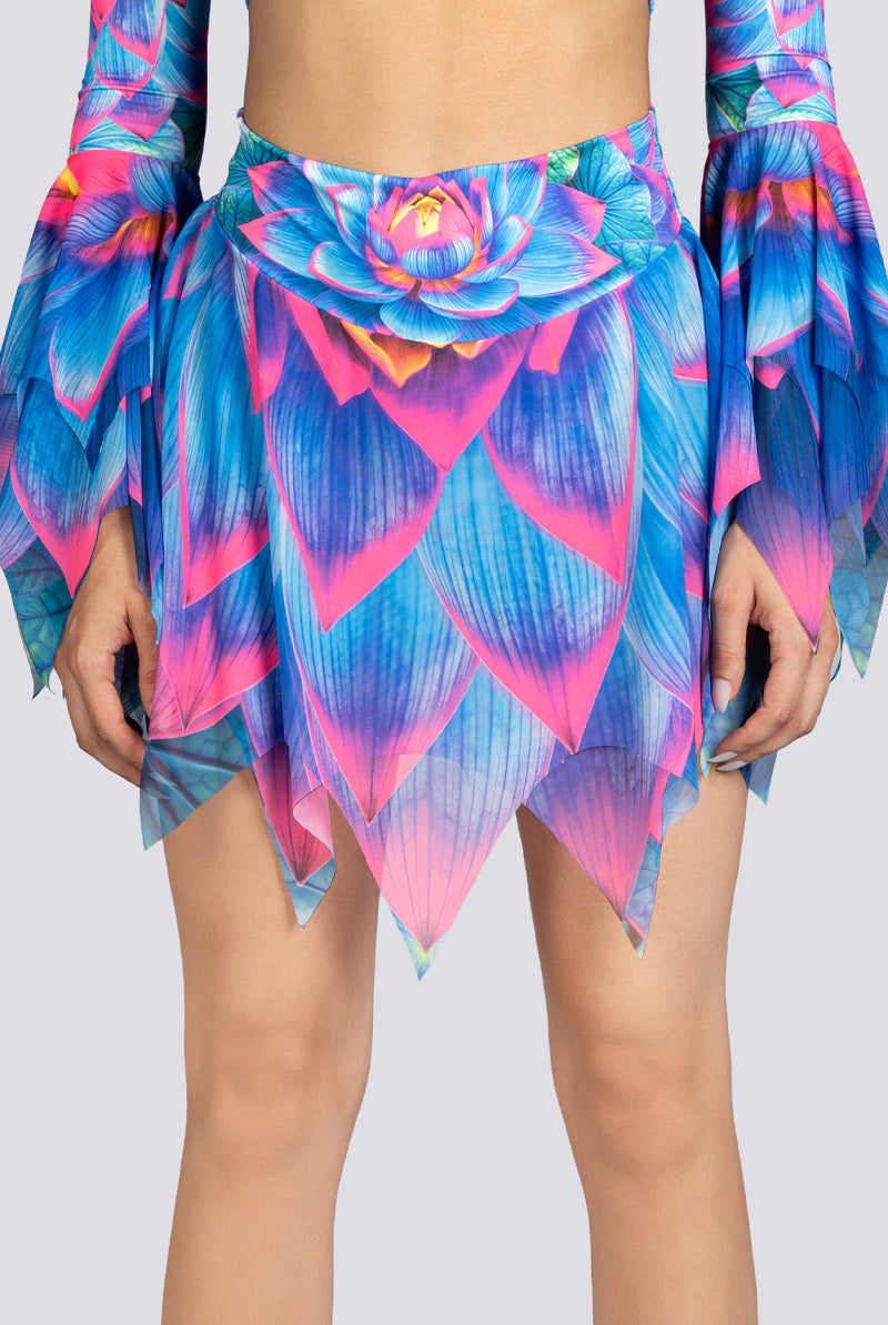 Lotus Nymph Handkerchief Mini Skirt Rave Halloween Outfit