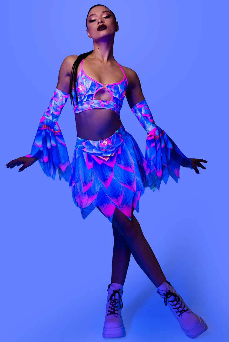 Lotus Nymph Handkerchief Mini Skirt Sexy Rave Halloween Costume