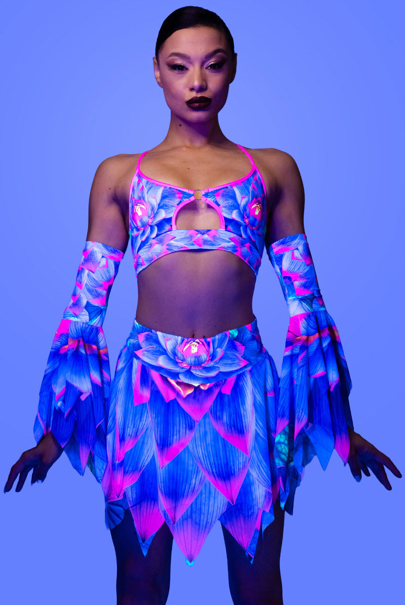 Lotus Nymph Keyhole Ring Bra Top Rave Halloween Clothes