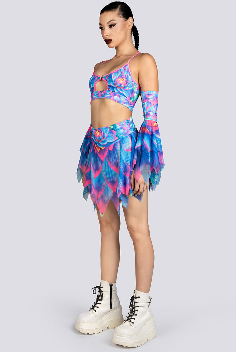 Lotus Nymph Keyhole Ring Bra Top Rave Halloween Wear