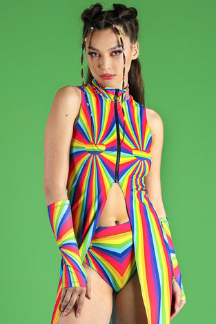 Rave Outfit Love Is Love Cut Out Maxi Dress Close View