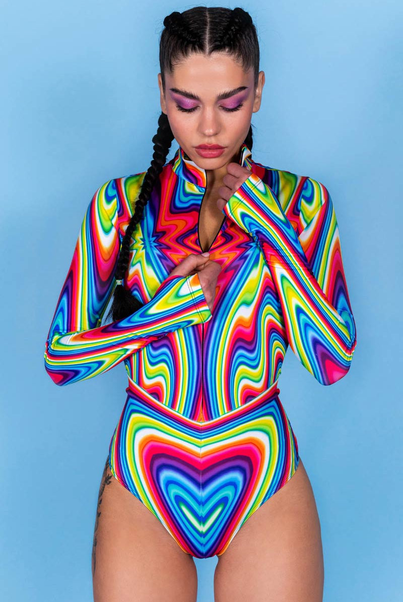 Lovestruck Long Sleeved Bodysuit Side View