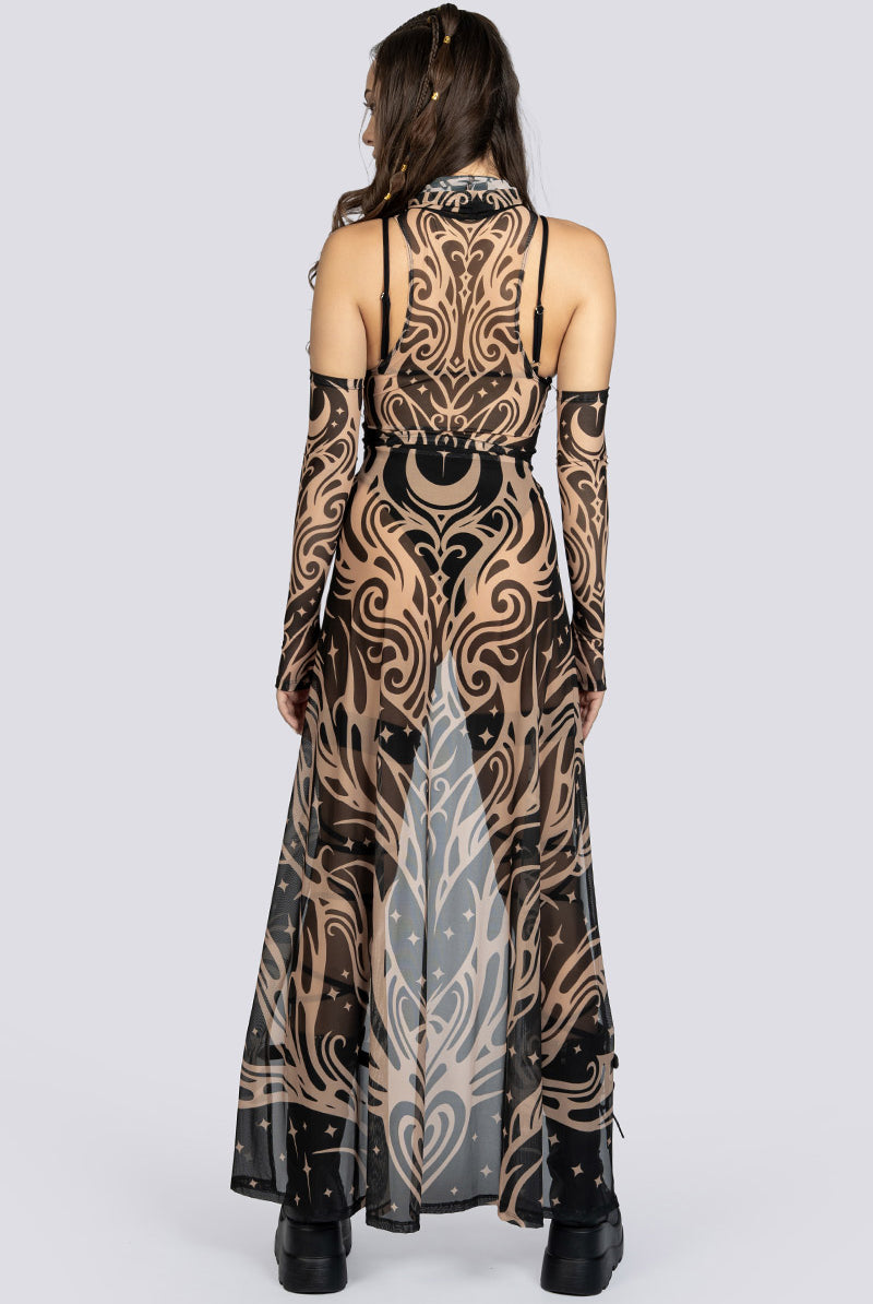 Luna Duster Mesh Crop Top Rave Wear