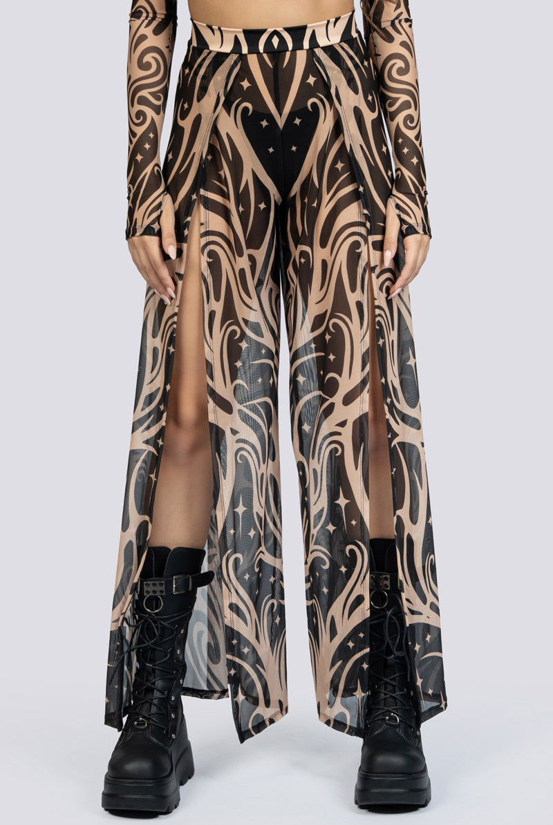 Luna High Slit Pants Festival Wear